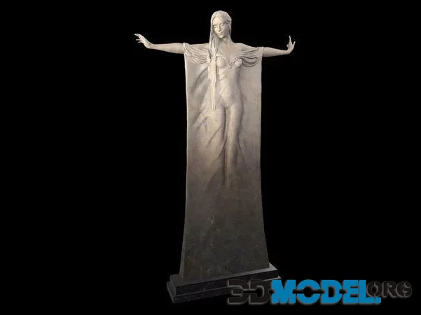 Ophelia statue of person (PBR)
