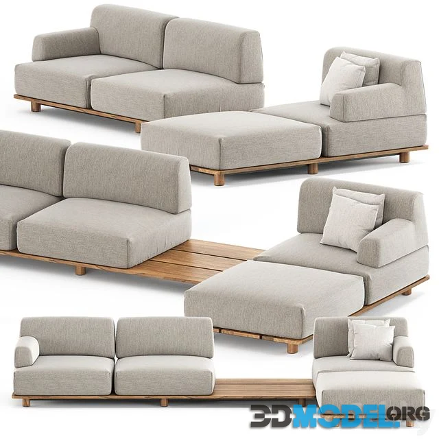 Palco sofa module set 3 by Kristalia