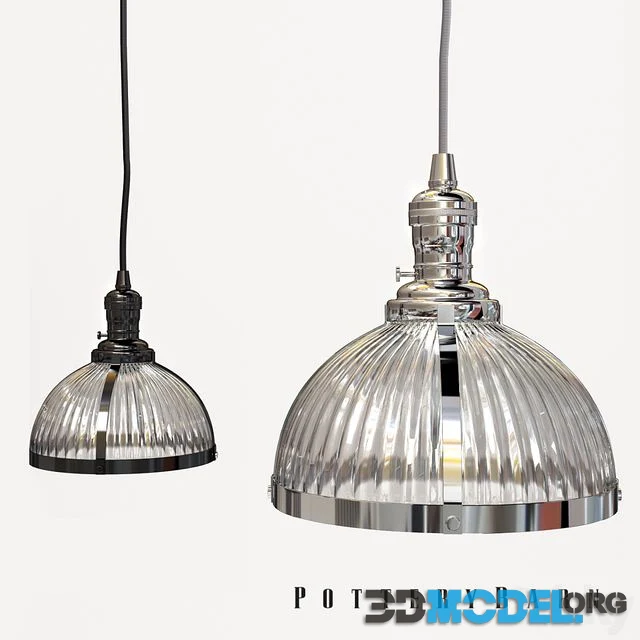 PB Classic Pendant - Ribbed Glass