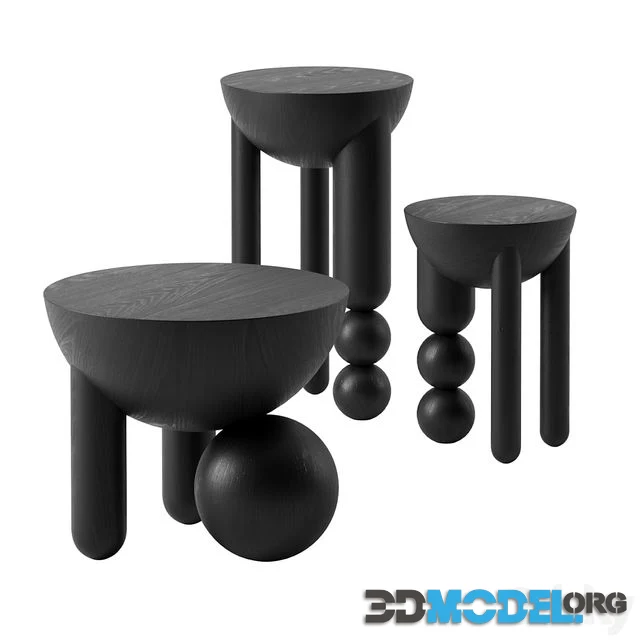 Profiterole side tables by Bohinc Studio