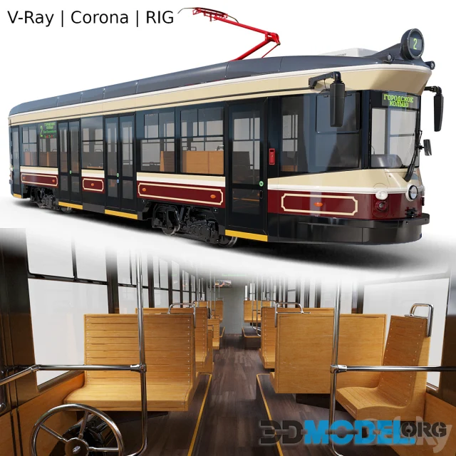 Retro style tram UVZ 71-415R