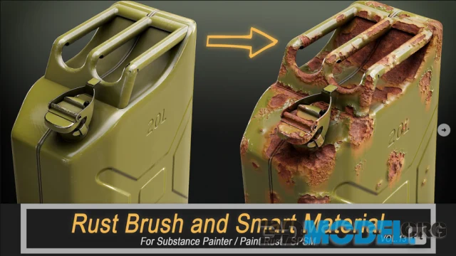 Rust Brush and Smart Material For Substance Painter Vol.13