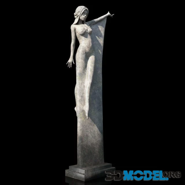 Seraphina bronze sculpture of woman (PBR)