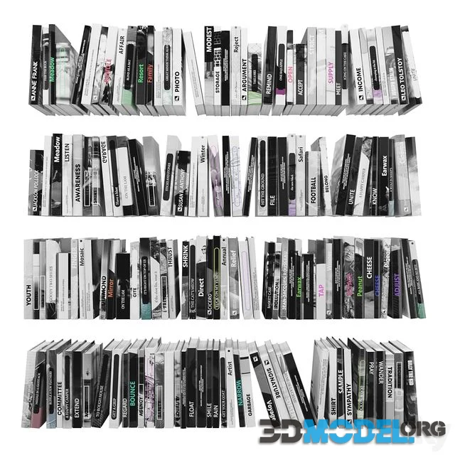 Set of books gray - 2-01