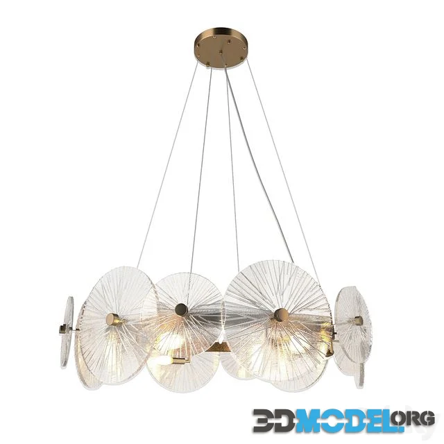 Suspended chandelier Indigo Miele 12021-7P Brass