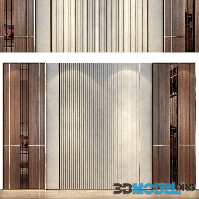 3D Model – wall panels set 55