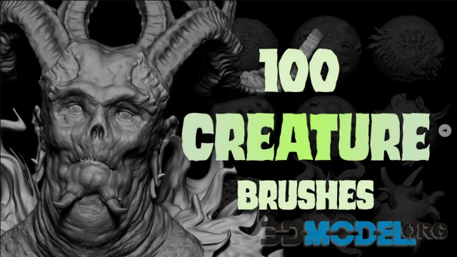 Zbrush + Blender - 100 Creature Brush Mega Pack