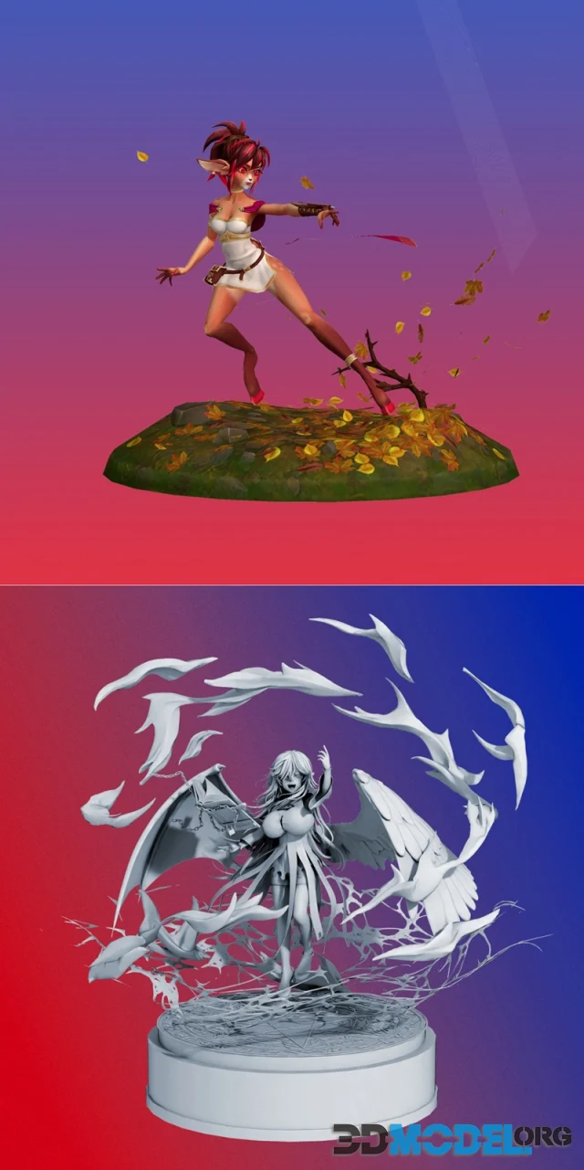 Artemi Fallow Deer Stylized Character and Dante Eiyu Senki Ww – Printable