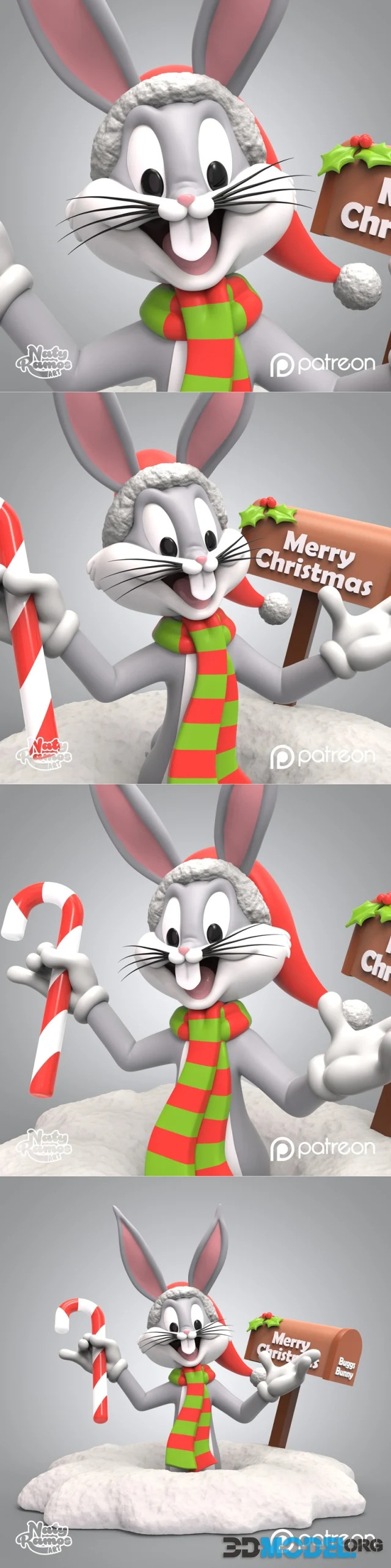 Naty Ramos Art - Bugs Christmas – Printable