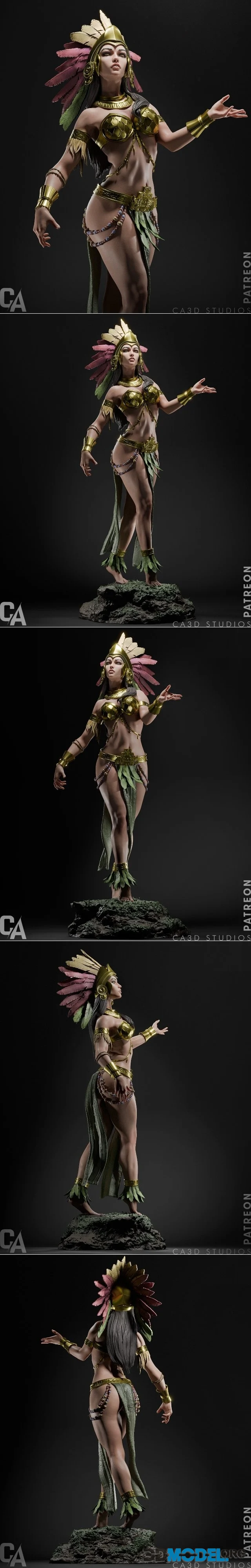 Ca 3d Studios - Aztec Godess – Printable