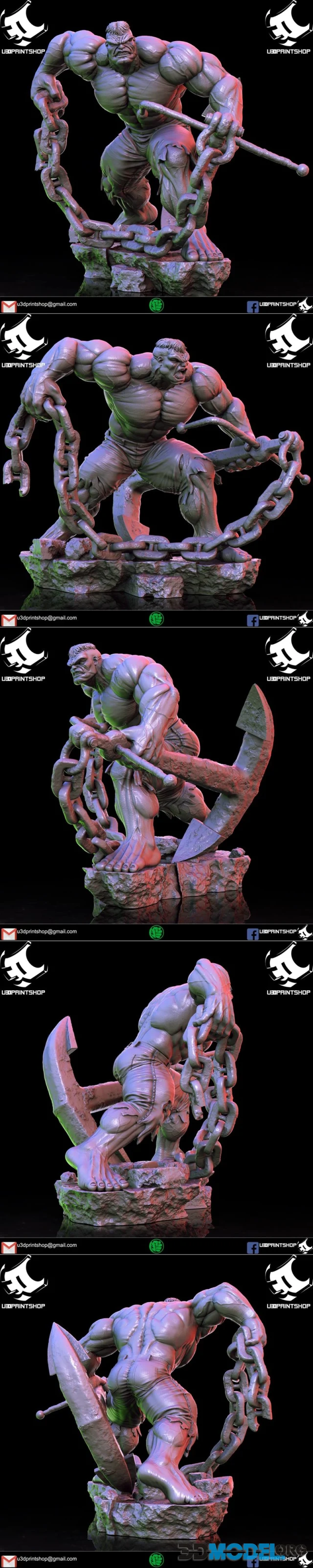 U3DPrintshop - Hulk – Printable