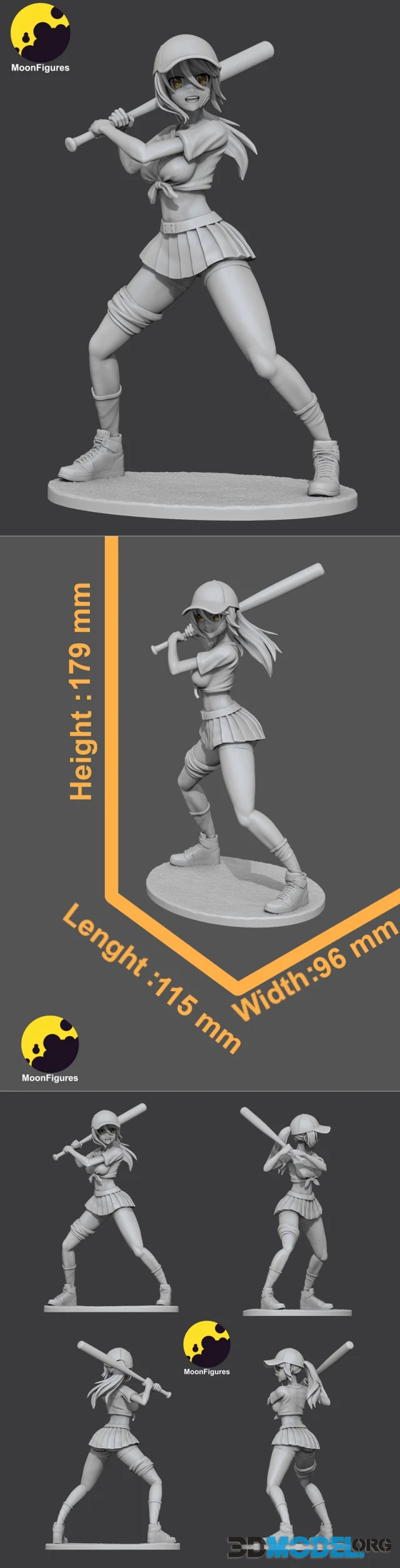 Moon Figures - Baseball Girl – Printable
