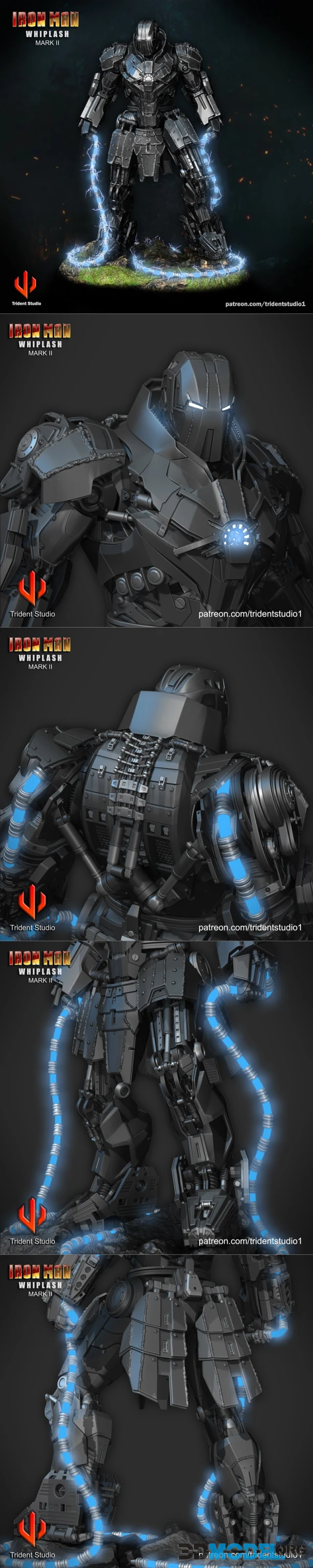 Trident Studio - Iron Man Whiplash MK2 – Printable