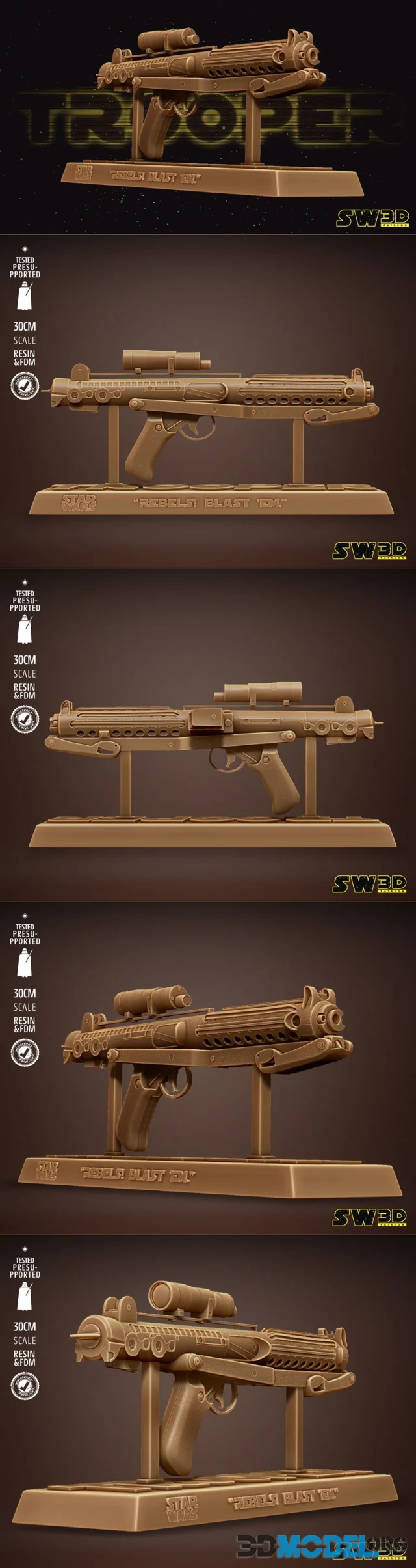 Star Wars - Blaster E-11 Sculpture – Printable