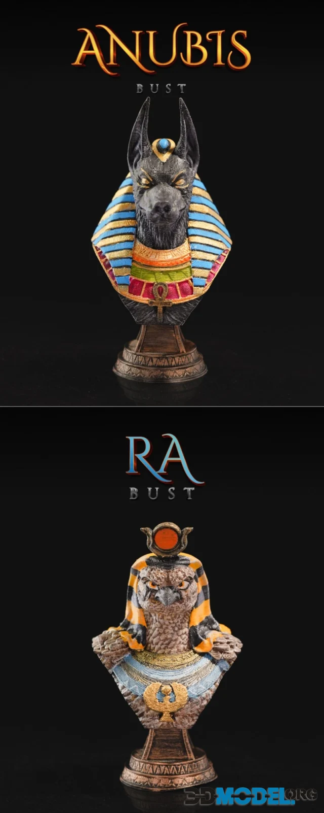 Anubis Bust and Ra Bust – Printable