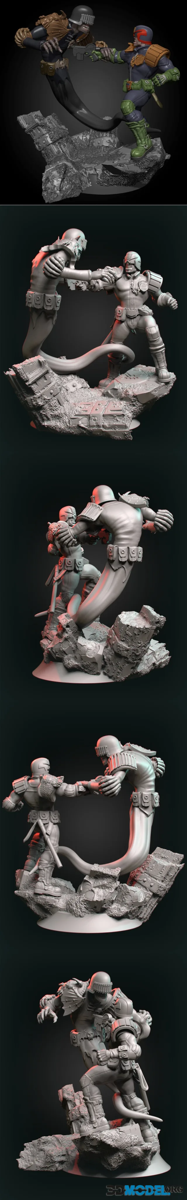 3D Model – Dredd Vs Death – Printable