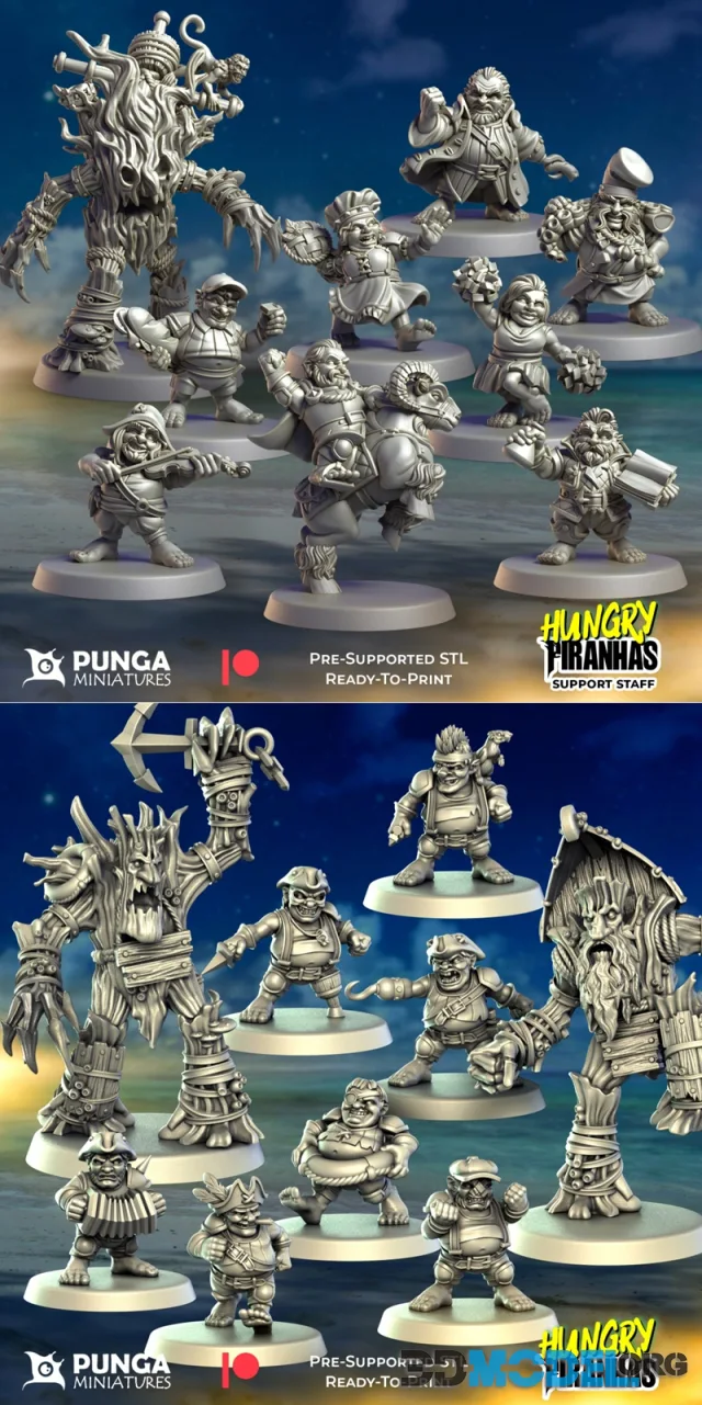 Punga Miniatures - Hungry Piranhas – Printable