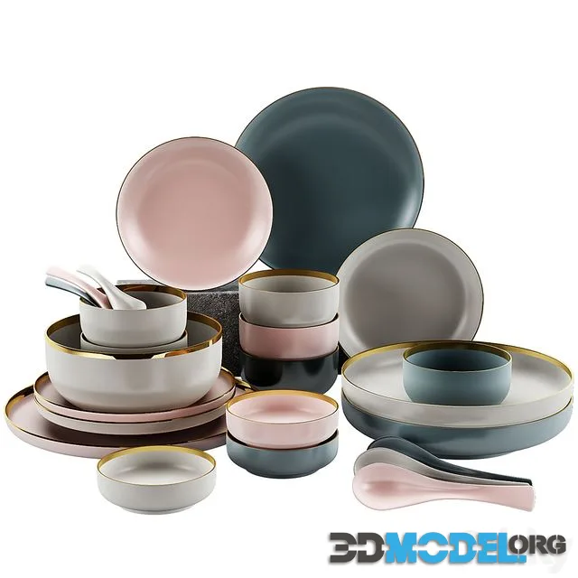 set of dishes