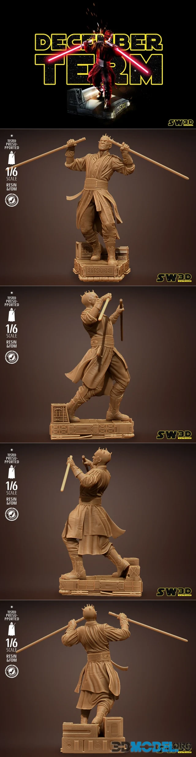 Star Wars - Darth Maul Sculpture – Printable