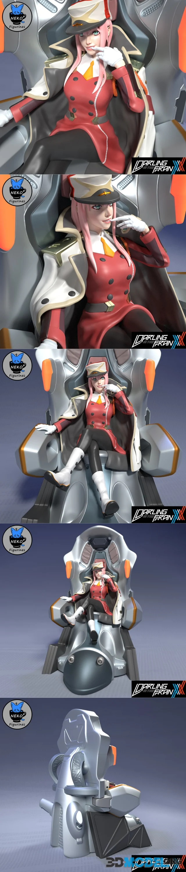 Neko Figurines - Zero Two – Printable