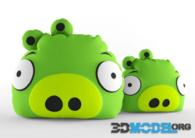Angry Bird Pillow Green