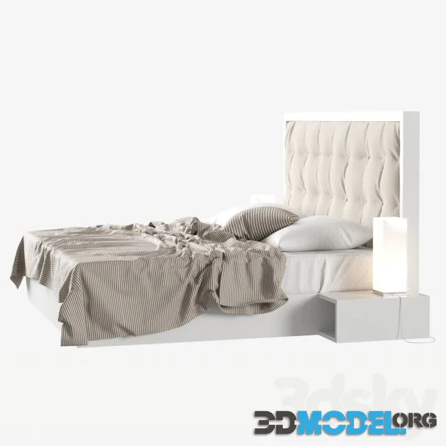 Bed with Linens