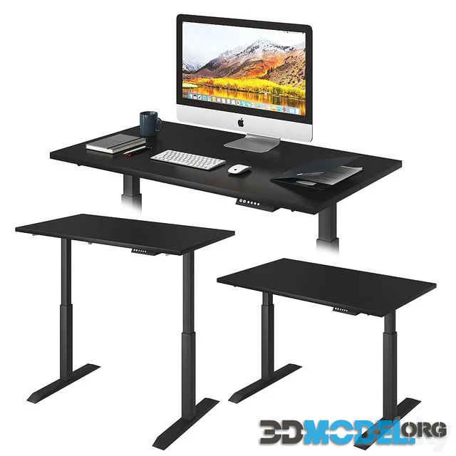 Black lift desk
