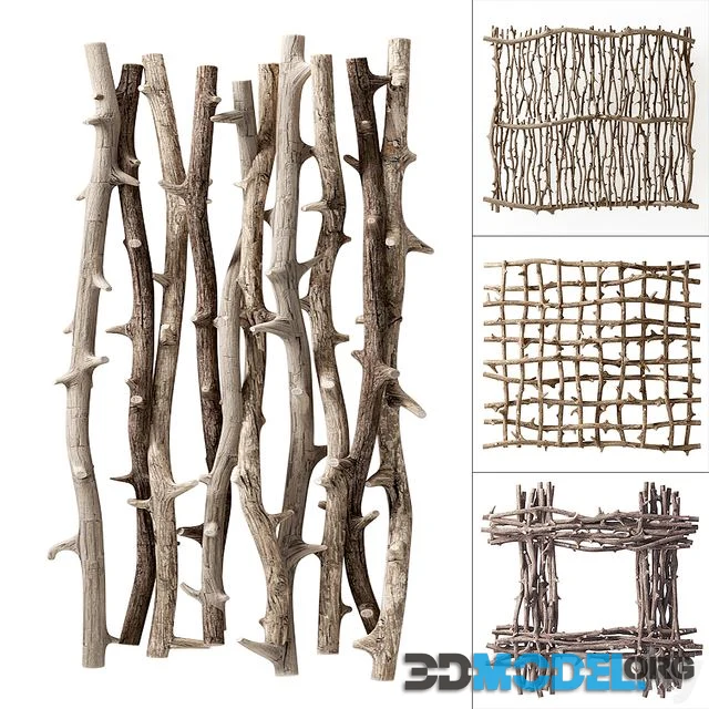 3D Model – Branch tree Willow decor