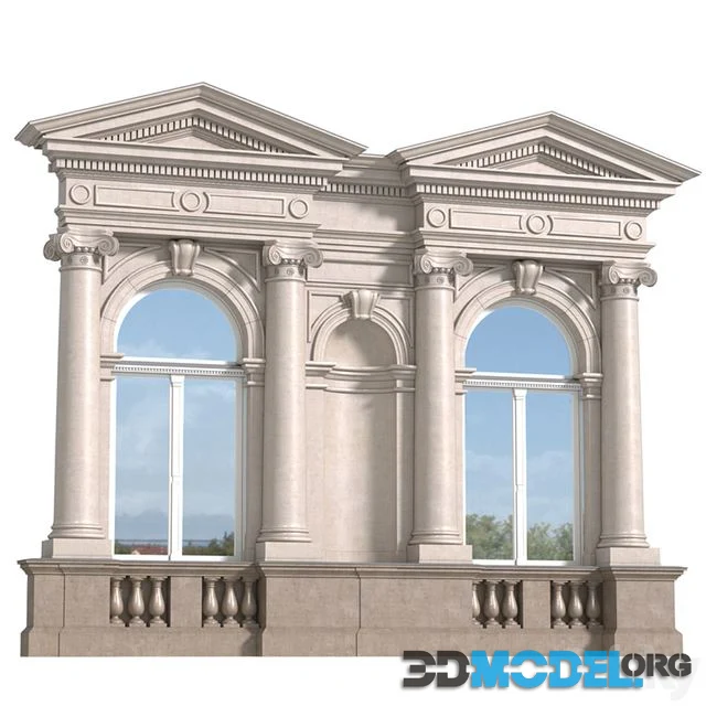 Classic facade with pediment