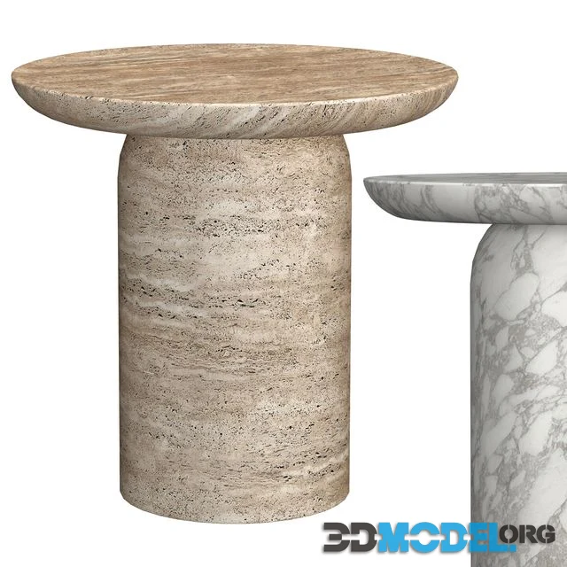 CUPOLA CARVED ROUND SIDE TABLE