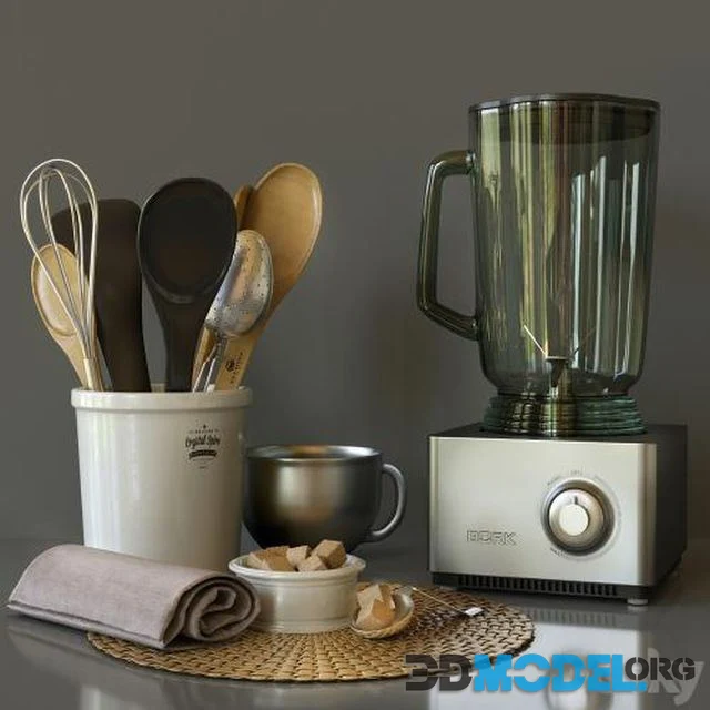 Decorative set with BORK blender