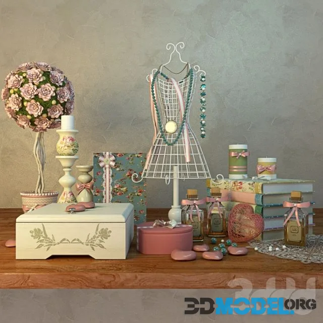 Decorative set for the bedroom