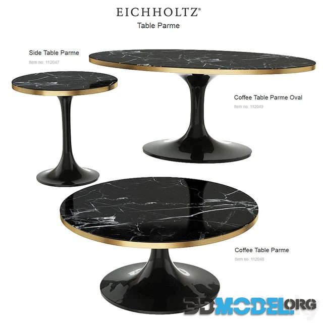 EICHHOLTZ Table Parme set 112049 112048 112047