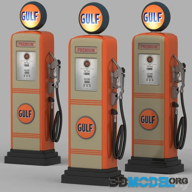 3D Model – Gulf gas station