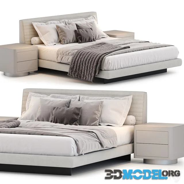 3D Model – Minotti Roger double bed