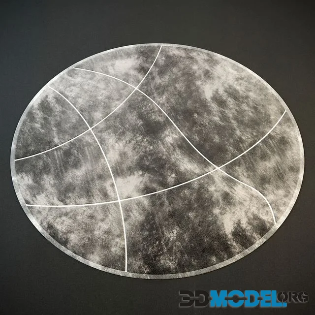 Round rug with pattern