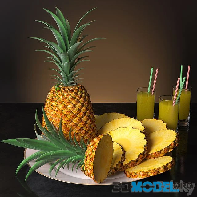 Serving of pineapple