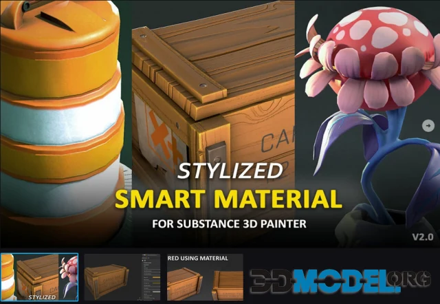 Stylized Smart Material 2.0 For Substance 3D Painter » 3D-MODEL.ORG: 3d ...