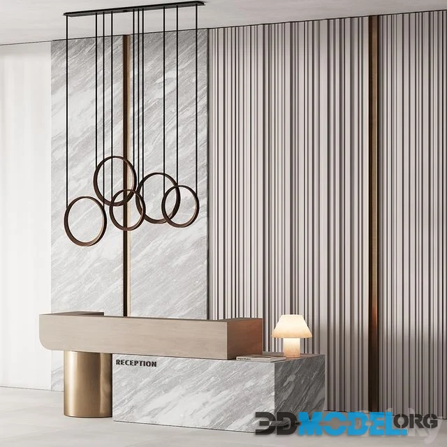 v184 office furniture 04 reception desk 04