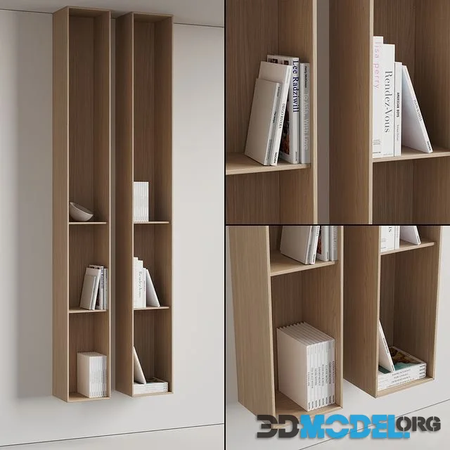 096 Wall Rack Shelves 03 Neutral Minimal Wood 01
