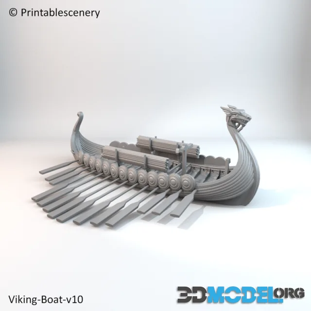 Viking Boat (Complete) – Printable