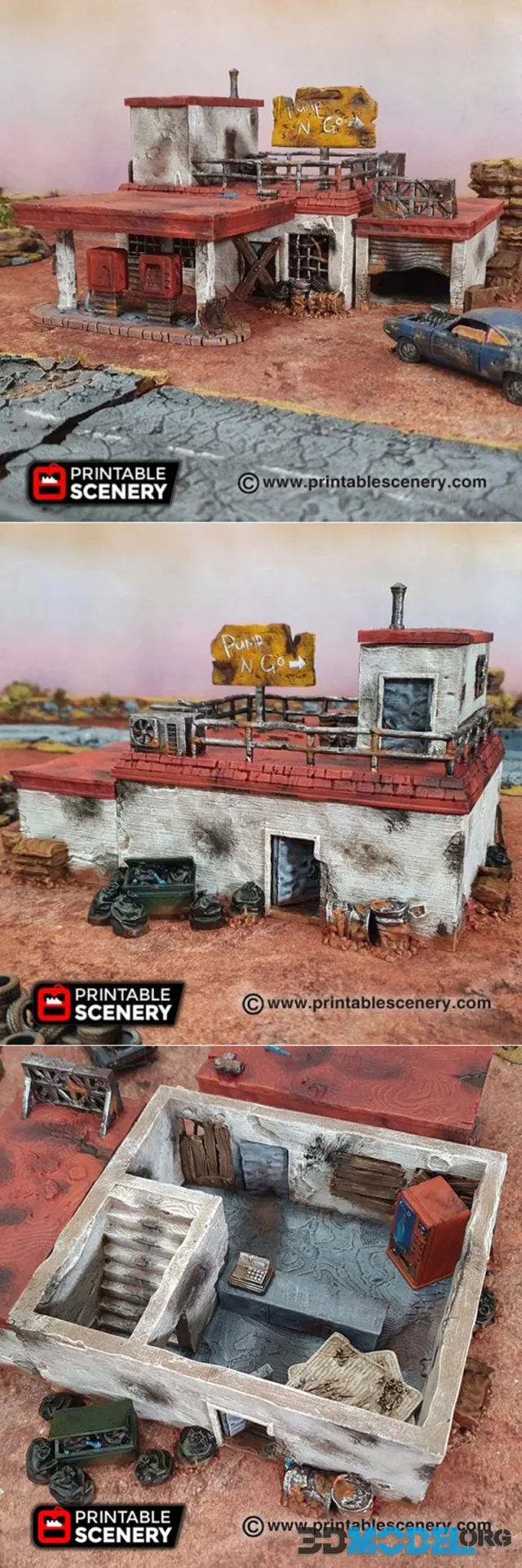 Derelict Gas Station – Printable