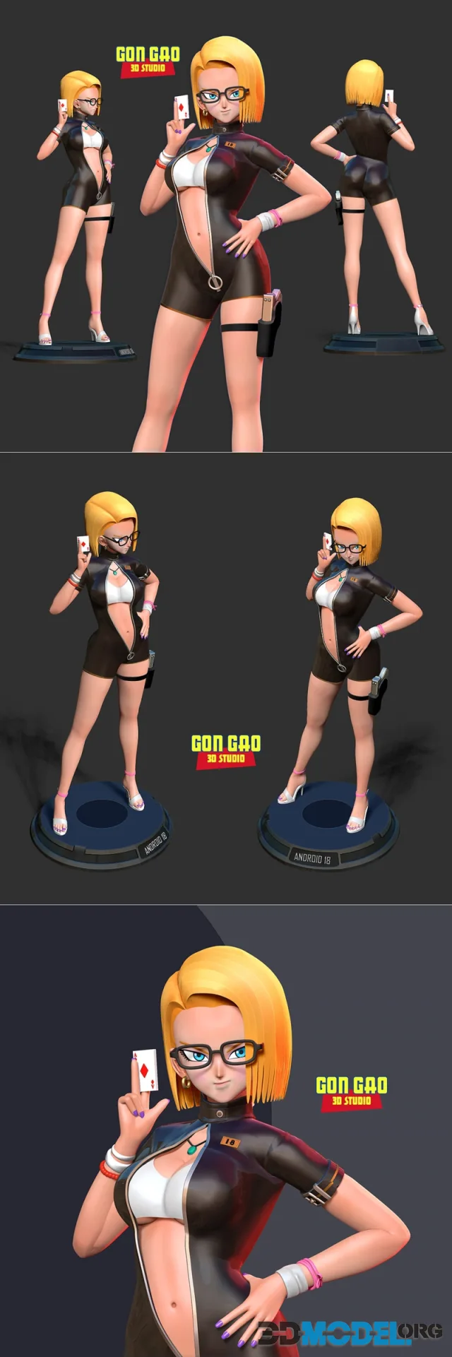 Android 18 - Poker Girl – Printable