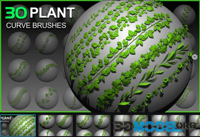 30 Plant Curve Brushes