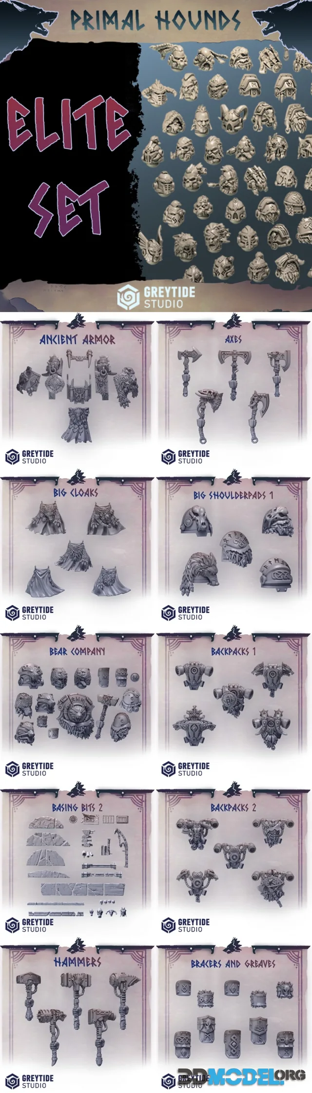 GreyTide Studio - Primal Hounds Elite set – Printable