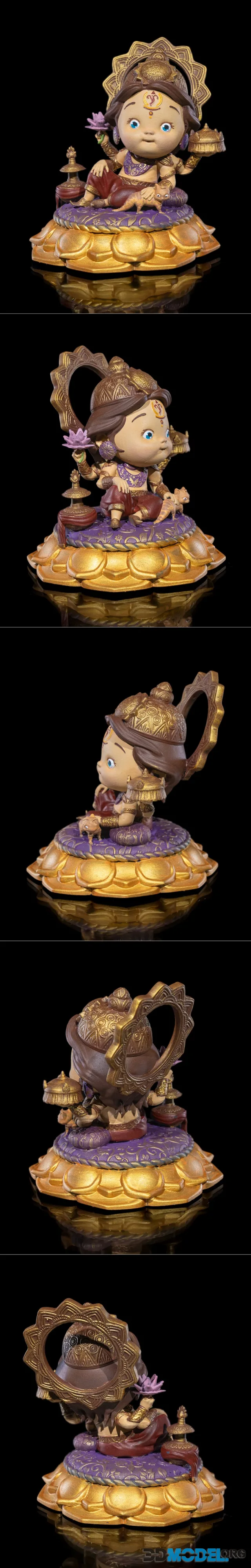 Chibi Kubera God of Prosperity – Printable