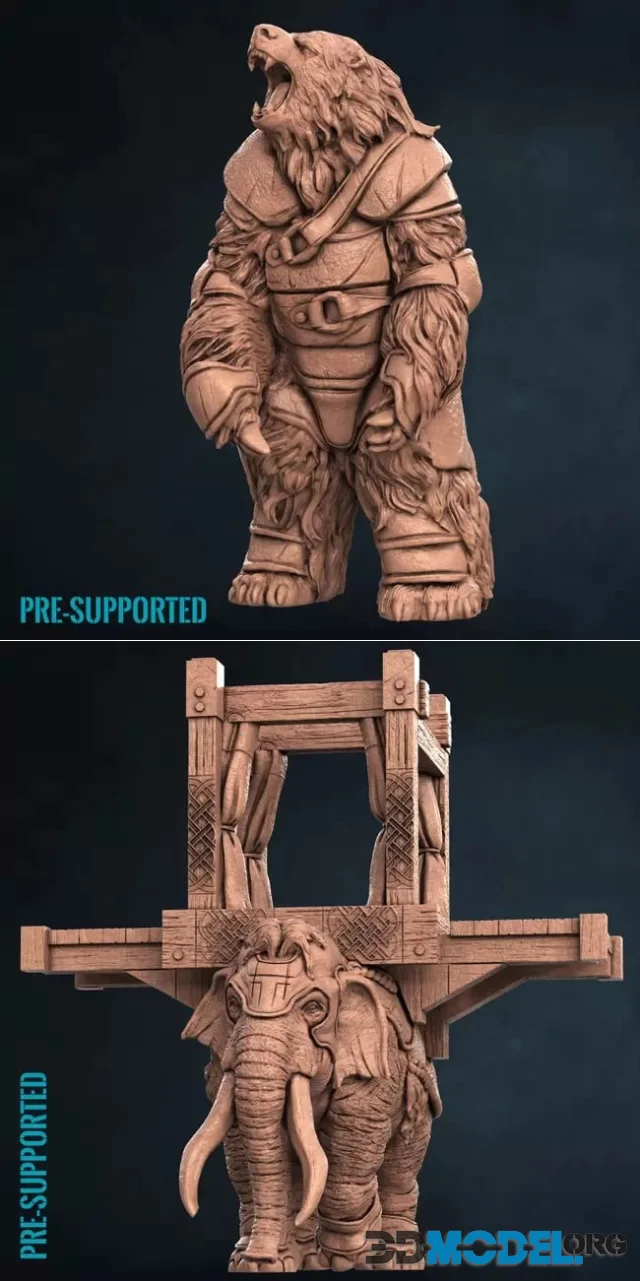 Armoured Bear and Pygmy Mammoth – Printable