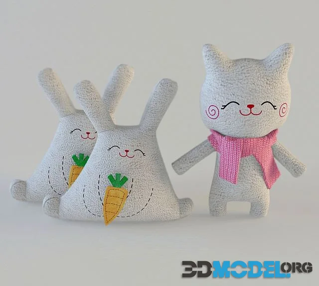 Cat and bunnies