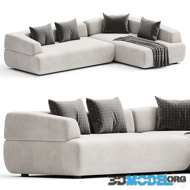 ITALO Sofa with chaise longue By Minimomassimo