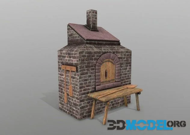 Medieval Stone Oven (PBR)